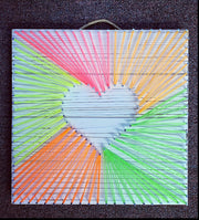 My Heart is Yours Blacklight String Wall Plaque